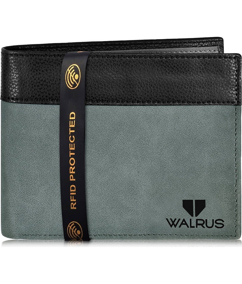 Walrus Faux Leather Gray Casual Regular Wallet