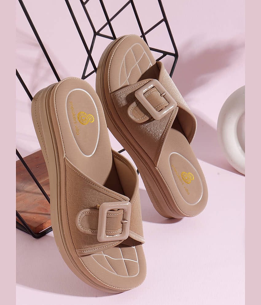 Sneakersvilla Beige Women's Sandal Heels