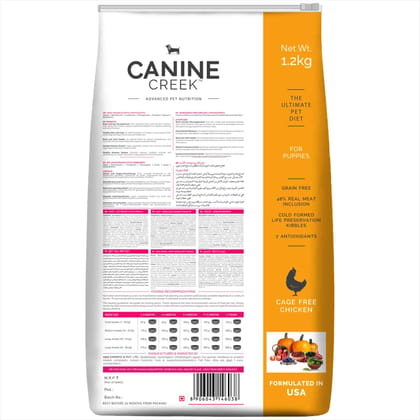Canine Creek Puppy Dry Dog Food, Ultra Premium - 1.2 kg