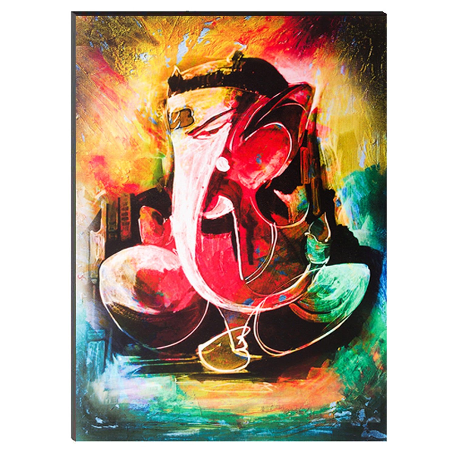 6MM MDF Lord Ganesha Satin Matt Texture UV Art Painting