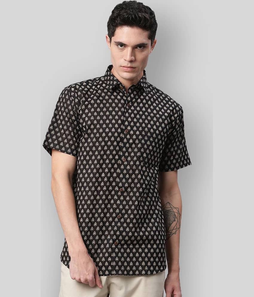 Millennial Men - Black Cotton Regular Fit Men's Casual Shirt ( Pack of 1 )