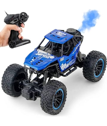 Remote Control Car For Kids With Mist Smoke Effect 2 Wd Monster Truck Rock Crawler Climbing Rc Toy Vehicle Car For Boys And Girls (Multicolor, Pack of 1)