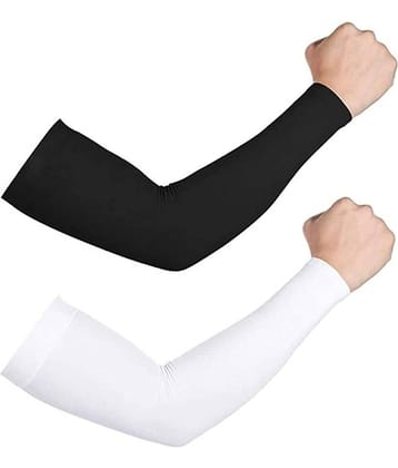 Mahek Accessories Multicolor Solid Riding Sleeves ( Set of 2 )