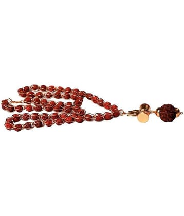 5 Mukhi Rudraksha Shiv Shakti Kavach with Trishul and Damru Pendant Set wire mala with damru kawach pendant brass wire mala with shiv shakti pendant