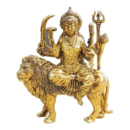 Brass Durga Ji Idol Statue, Height : 3 Inch (BSMAS1922 F)