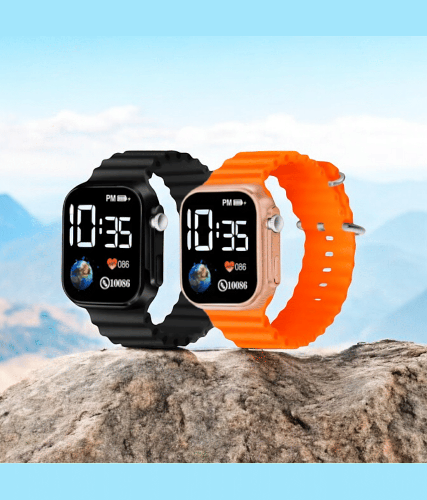 DECLASSE Orange Silicon Digital Men's Watch