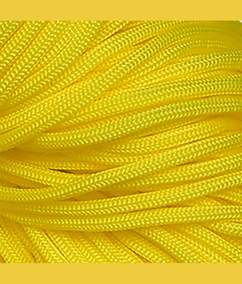 Yellow Braided Cord Thread Nylon knot Rope sturdy cording, mildew resistant DIY 3 mm 150 m for Jewelry Making, Bags & art craft