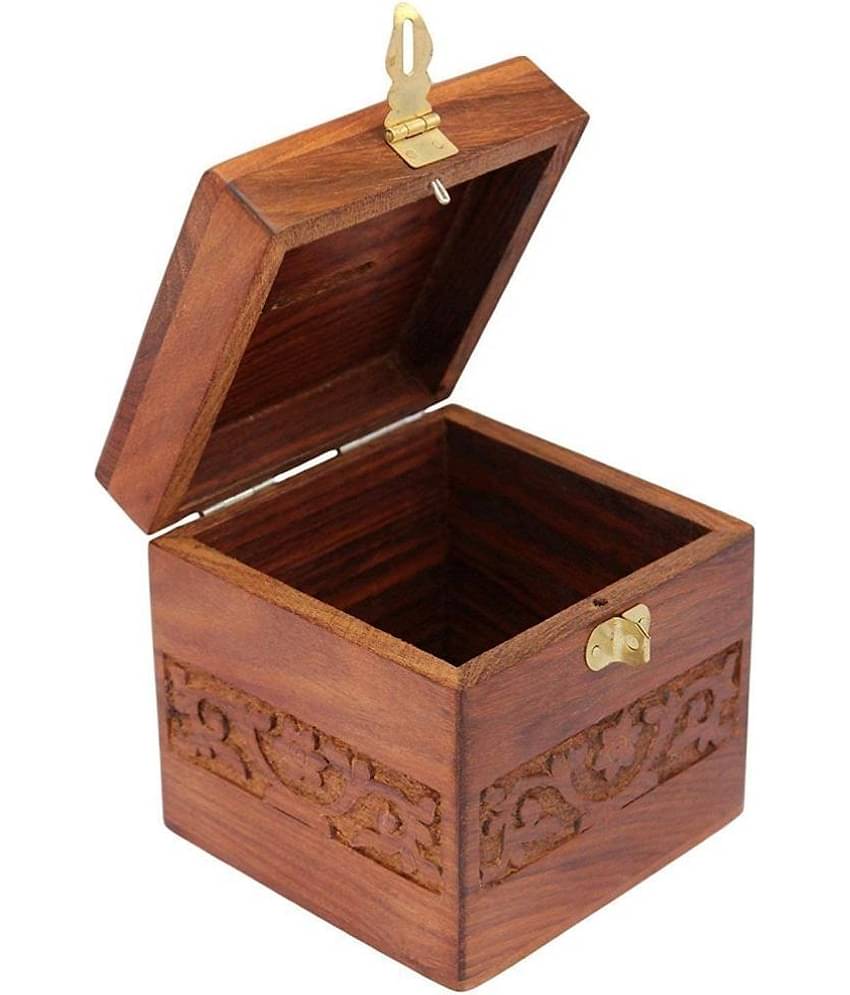 TFS - Wood Brown Piggy Bank ( Pack of 1 )