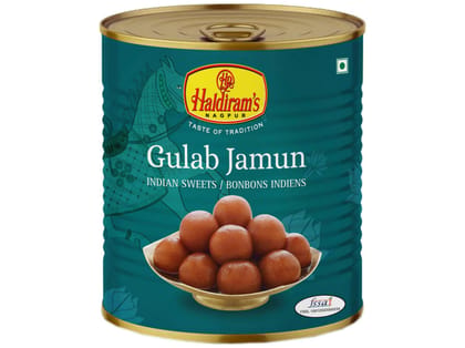 Haldiram's Gulab Jamun Tin Sweets - 1 Kg - Pack of 2 