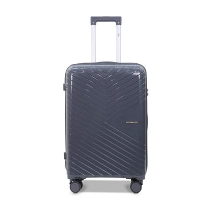 SKYCARRY Specta | Trolley Bag Single Small S19 | Durable Hard Shell | TSA Type Lock | Spinner Luggage | 360 Disc Spinner Wheels | Travel Suitcase (19, Smoke Grey, Small)