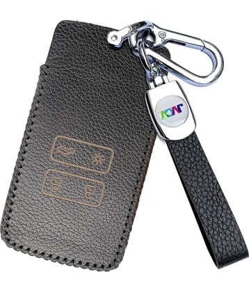 Soft Handmade Lychee Pattern Leather Key Cover Compatible with Renault Kiger Triber Smart Key