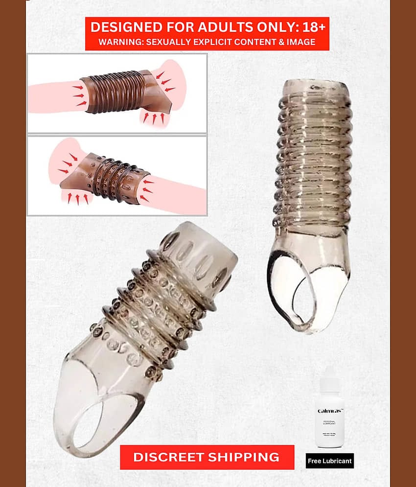 Erection Strengthening Time Enhancing Penis Cover Waterproof Adjustable Penis Sleeve  with Free Calmras Lube