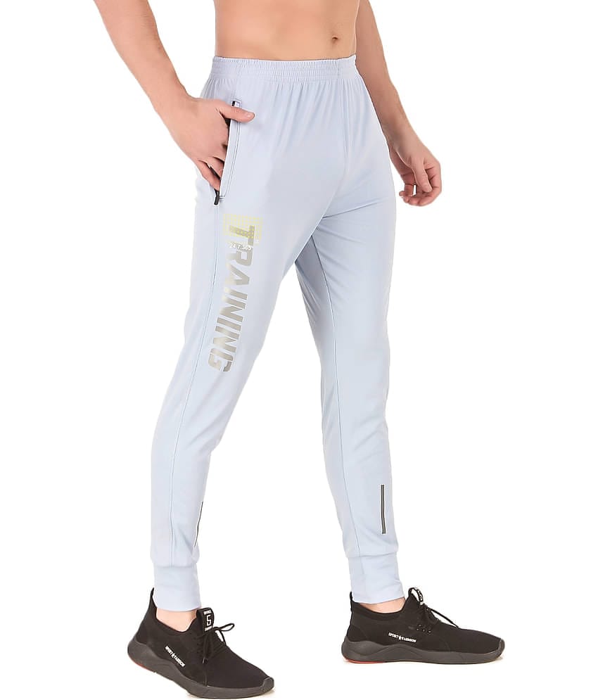 Uzarus Blue Cotton Plain Joggers