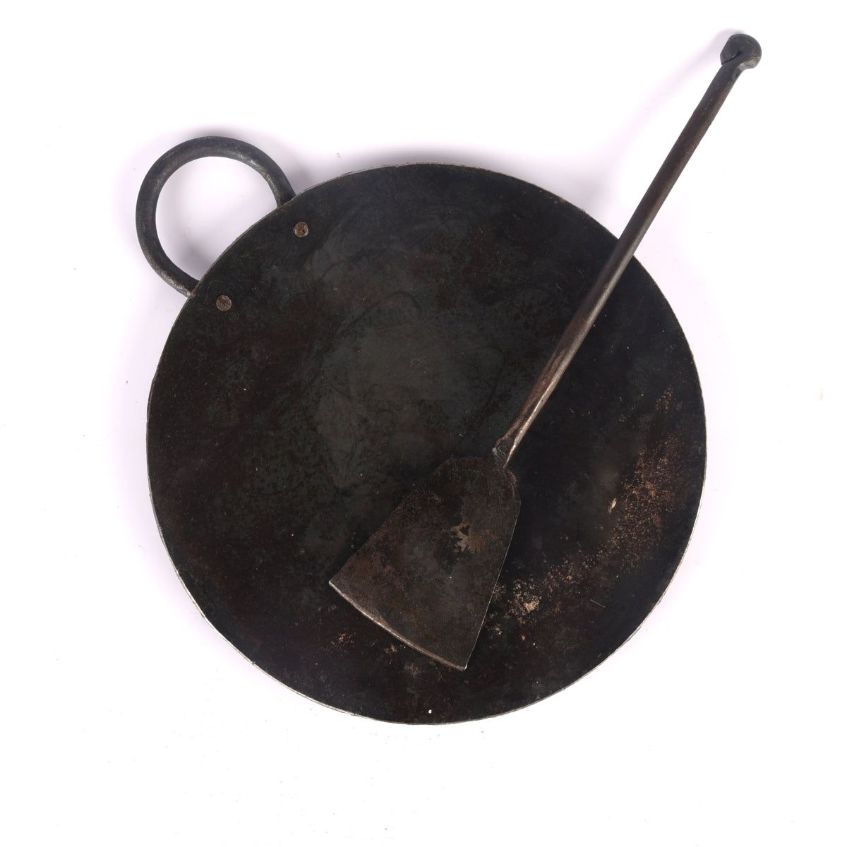 Seasoned Iron Dosa Tawa 10" & Iron Dosa Turner Combo