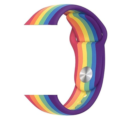 Valente Silicone Rainbow 22mm Watch Strap Compatible with Noise Colorfit Pro 3 , Assist ,Colorfit Ultra, Oneplus Watch, Fossil Gen 5E 44 mm, Gen 5,Realme Watch 2 Pro-Rainbow
