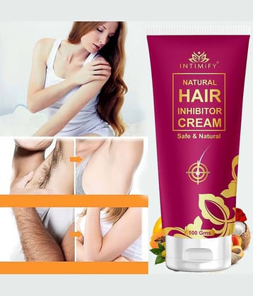 Intimify Hair Inhibitor Cream, Hair Removing Cream, Permanent Hair Removal, 100 Gms