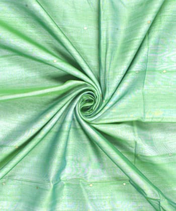 Dark green handwoven cotton silk chanderi fabric
