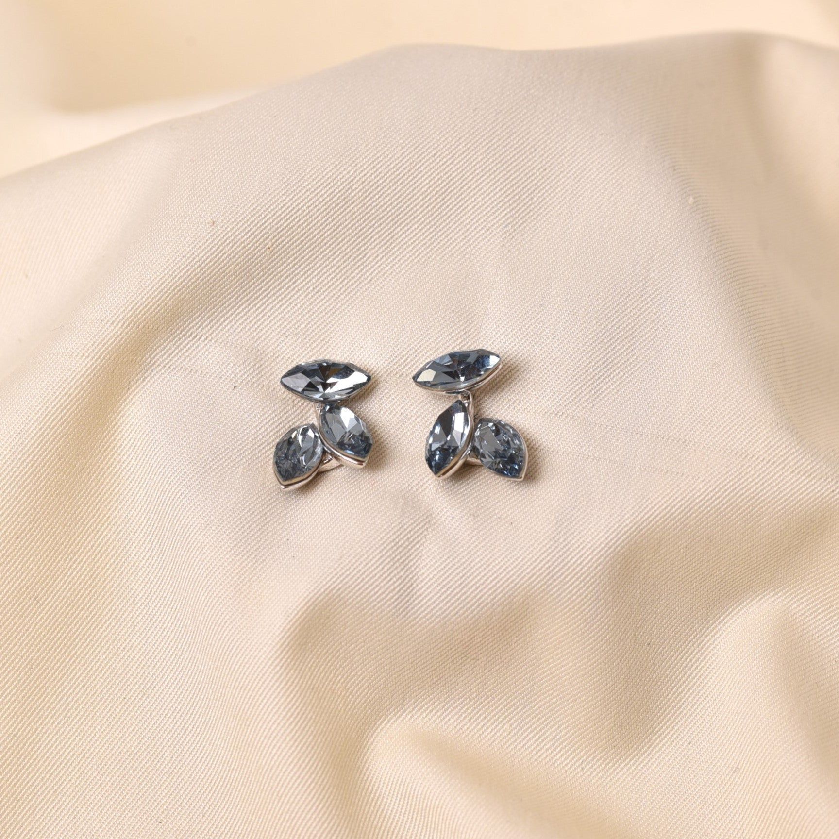 Moonlight Magic Earrings - Light Blue-Silver