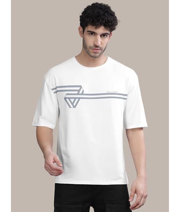 BULLMER Pack of 1 Cotton Blend Oversized Fit Men's T-Shirt ( Orange )