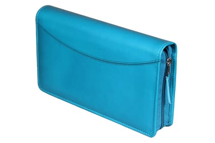 Sukeshcraft Multiple Cheque Book Holder | Original PU Holds Upto 8 Cheque Books, Sea Green