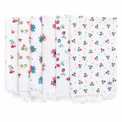 Floral Bliss Towels ( Pack of 6 ) Floral Bliss Towels ( Pack of 6 )