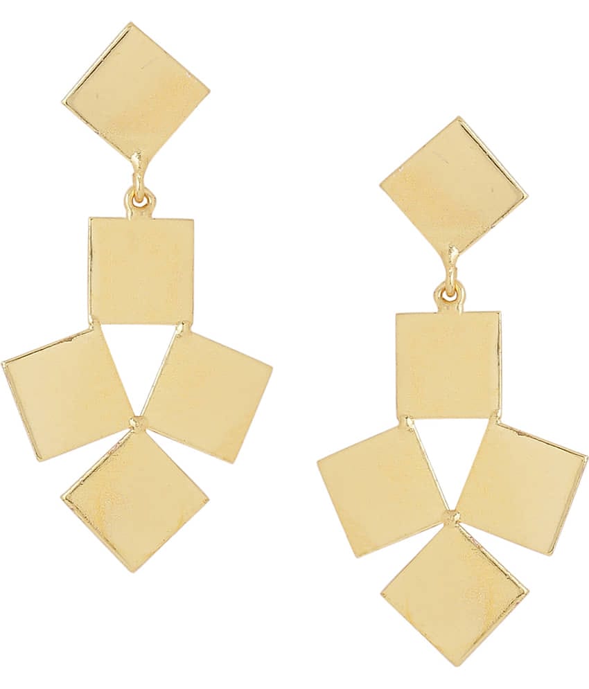 VIRAASI - Gold Danglers Earrings ( Pack of 1 )