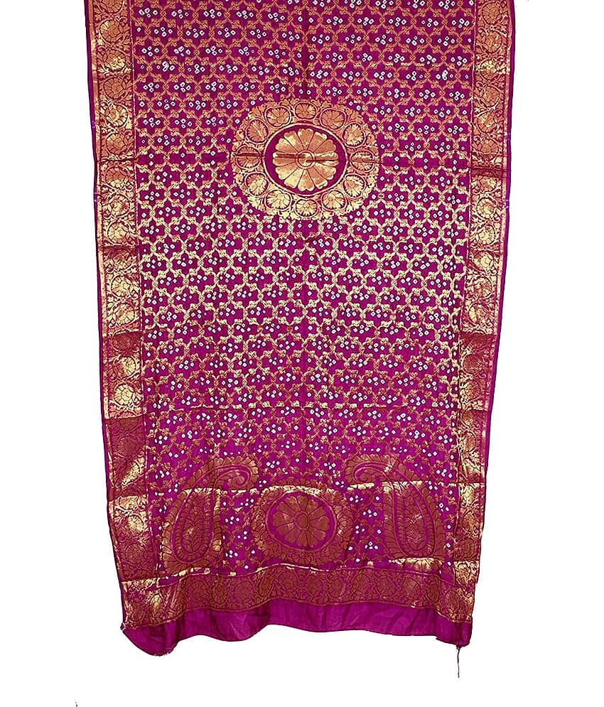 Raj Purple Banarasi Silk Dupatta