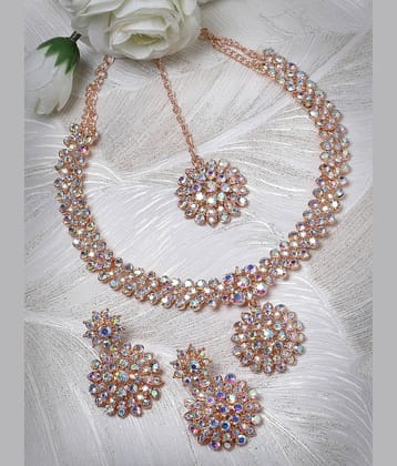 Sukkhi Rose Gold Alloy Necklace Set ( Pack of 1 )