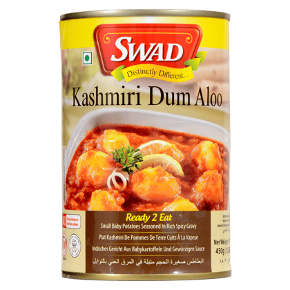 Swad Ready to Cook and EatKashmiri Dum Aloo Instant Mix Vegetarian Heat & Eat with No Added Preservative - 450 Grams (Pack of 3)