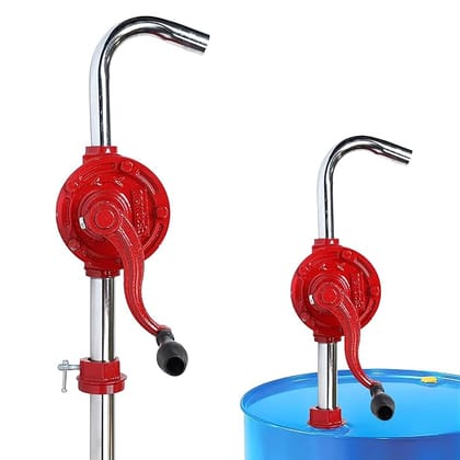 Eastman 95mm Rotary Manual Hand Oil Steel Barrel Pump Extractor for Drum with Dual Direction Operation Drum Pump for Automotive, Workshop & Construction Sites (E-2262)