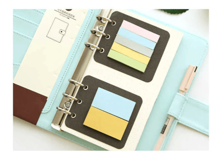 Transparent Ring Binder Inserts- Sticky Memo-A6