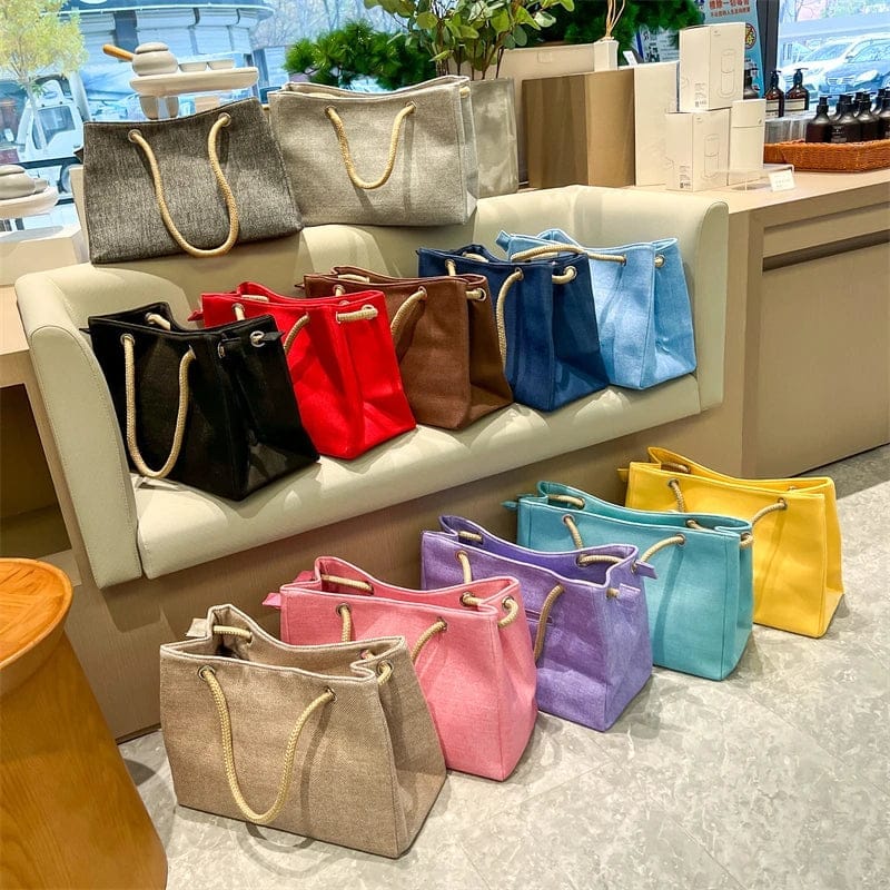 Custom Women Shoulder Bags Eco Friendly Linen Tote Bags Ladies Shopping Purses And Handbags Female Tote Bags