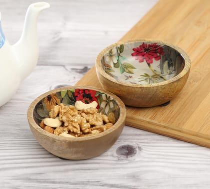 India Circus March Of The Blossoms Snack Bowl Set Of 2