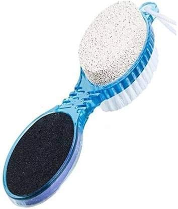 Elecsera 4 in 1 Pedicure Brush Set Cleanse Scrub Buff Foot Scrubber Nail Emery File (Multicolor) - Body Care - Loofah and Other Tools | Buy online on ZillyBuy