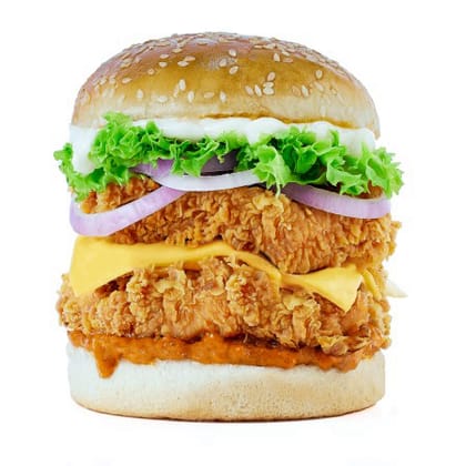 Double-up tandoori burger