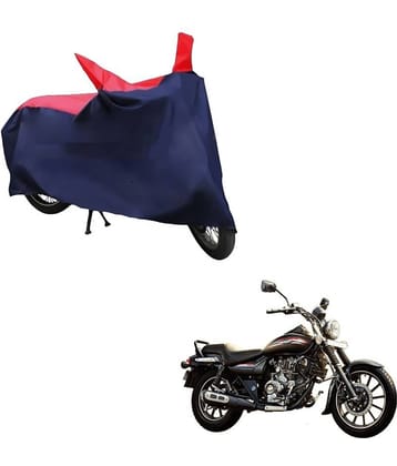AutoRetail Dust Proof Two Wheeler Polyster Cover for Bajaj Avenger Street 150 DTS-I (Mirror Pocket, Red and Blue Color)