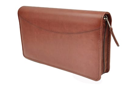 Sukeshcraft Multiple Cheque Book Holder | Original PU Holds Upto 8 Cheque Books, Brown