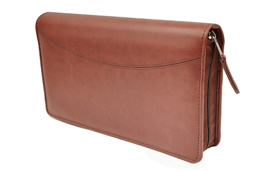 Sukeshcraft Multiple Cheque Book Holder | Original PU Holds Upto 8 Cheque Books, Brown