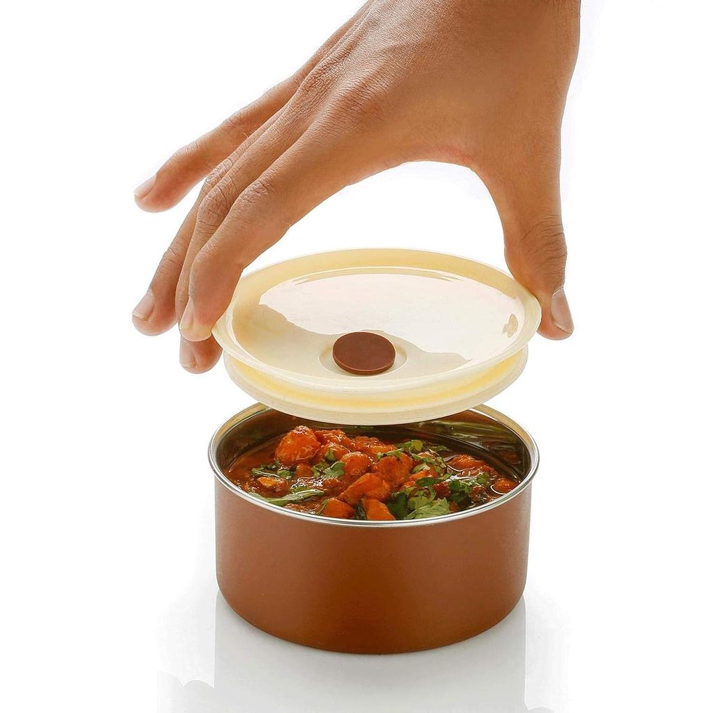 Tiffin Box With Bag Stainless Steel 4 Container and 1 Set with Plastic Glass Lunch Box Set with Carry Bag for Office, College and School for Men, Women Kids