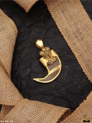Ashok Logo artificial Artificial Nail Pendant PD-119-gold pleted