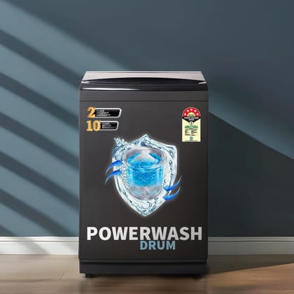 SHARP 11 kg Fully Automatic Top Load Washing Machine with Toughened Glass (ES-T110N-BK, Color - Black, Soft Close, Hot & Cold Water Dual Inlet, Add Laundry) 