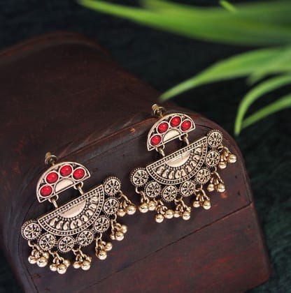 Antique Gold Plated Multicoloured Earring- AER 2805