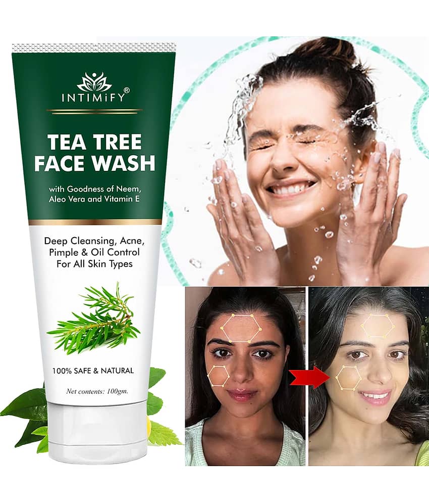 Intimify Tea Tree Face Wash, Oil Removal Face Wash, Tan Removal Face Wash, 100 Gms