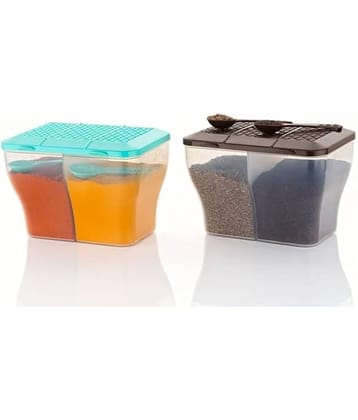 iview kitchenware Dal/Masala/Vegetable Plastic Multicolor Multi-Purpose Container ( Set of 2 )
