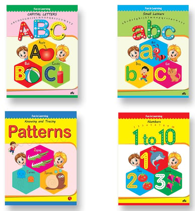 WRITE AND PRACTICE CAPITALETTERS, SMALLETTERS, PATTERNS AND NUMBERS 1 TO 10