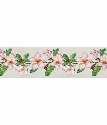 WallDesign Artistic Lilly Flowers - 14 cm W x 153 cm L Floral Sticker ( 153 x 14 cms )