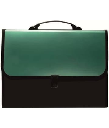 RAVARIYA GRAPHICS Expanding File Folder, Letter Size (Fits A4 Paper) - Green - with 13 Pockets