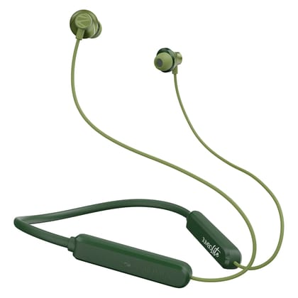 ZEBRONICS Jumbo LITE with 70 Hours Backup, Bluetooth v5.2 Wireless Neckband, Fast Charging, ENC Calling, Gaming Mode (Upto 50ms), Voice Assistant, Dual Pairing, Splash Proof, and Type C (Green)