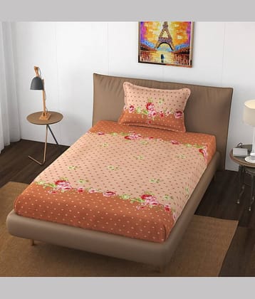 Apala Microfiber Single Bedsheet ( Brown )