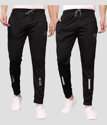 Anand Multicolor Lycra Men's Joggers ( Pack of 2 )